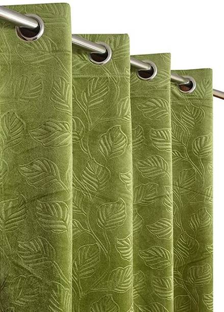 Stackers 213 cm (7 ft) Door Velvet Blackout Curtain Single Curtain