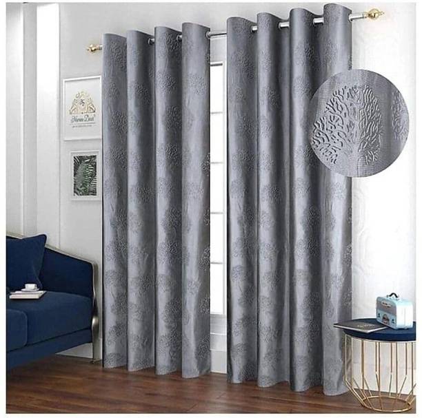 PTG 152 cm (5 ft) Door Polyester Room Darkening Curtain (Pack Of 2)