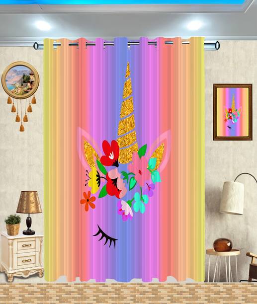 Oceardecor 214 cm (7 ft) Door Polyester Room Darkening Curtain Single Curtain