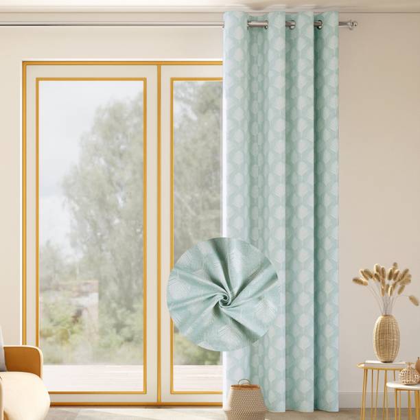 haus & kinder 213 cm (7 ft) Door Jacquard Room Darkening Curtain Single Curtain