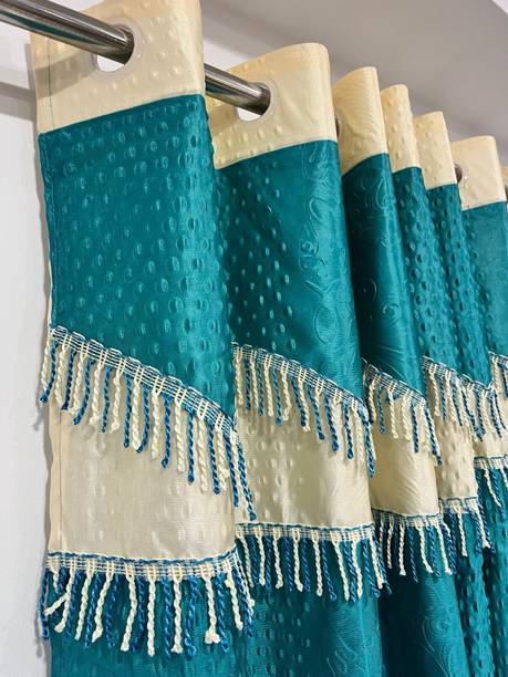 GD Fashion 223 cm (7 ft) Door Polyester Semi Transparent Curtain Single Curtain