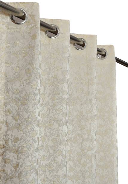 Panipat Textile Hub 213 cm (7 ft) Door Jacquard Room Darkening Curtain (Pack Of 2)