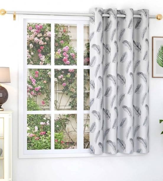 lovebees 152 cm (5 ft) Window Polyester Semi Transparent Curtain Single Curtain