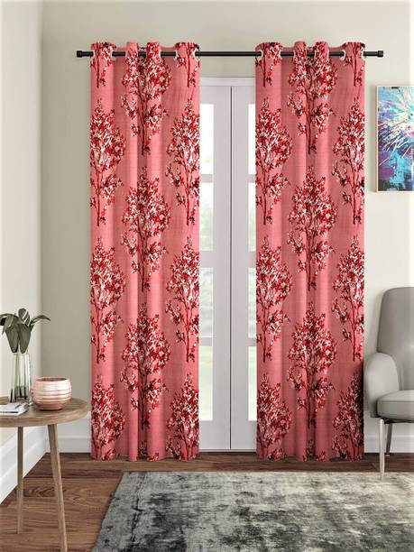 Flipkart SmartBuy 214 cm (7 ft) Door Polyester Semi Transparent Curtain (Pack Of 2)