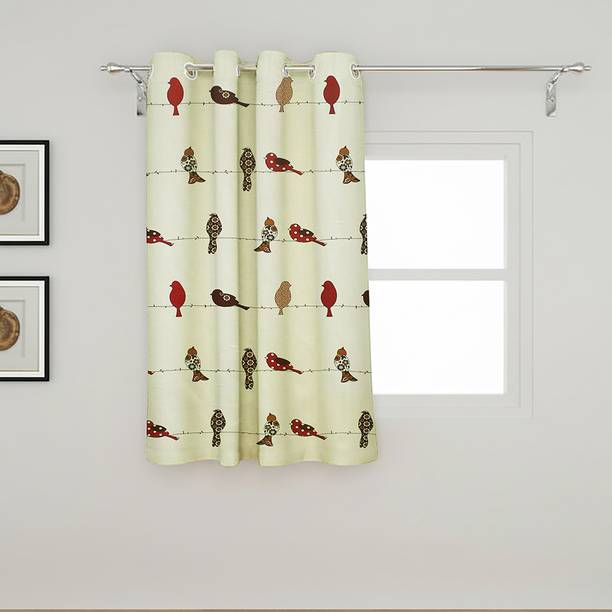 CARLTON LONDON 150 cm (5 ft) Window Cotton Room Darkening Curtain Single Curtain