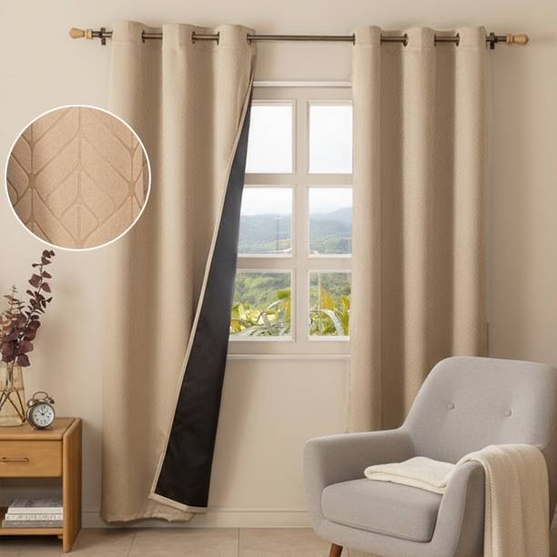 HOMEMONDE 274.32 cm (9 ft) Long Door Polyester Blackout Curtain (Pack Of 2)