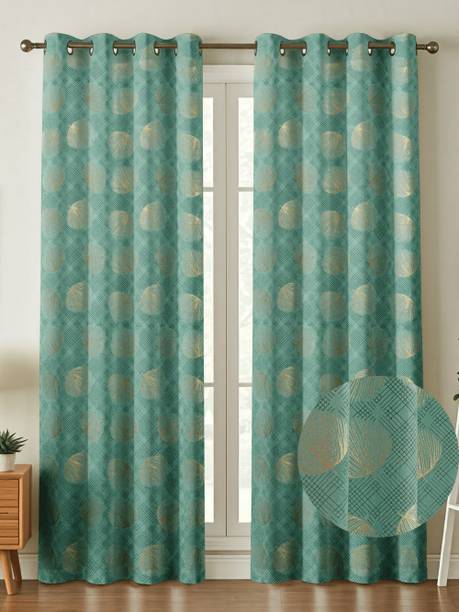 Drape And Decor 274.32 cm (9 ft) Long Door Velvet Room Darkening Curtain (Pack Of 2)