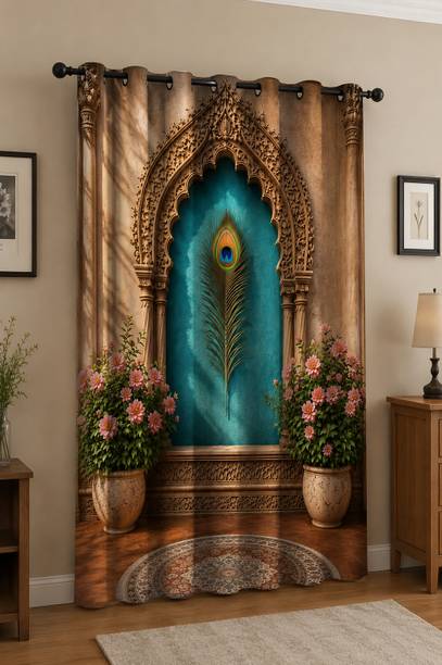 JAGDISH ENTERPRISE 214 cm (7 ft) Long Door Polyester Room Darkening Curtain Single Curtain