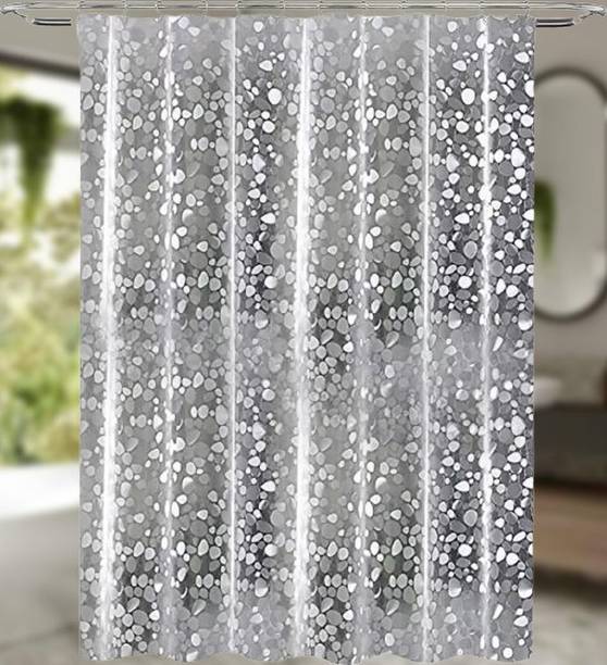 FURNOOK 213 cm (7 ft) Door Polyester Semi Transparent Curtain Single Curtain