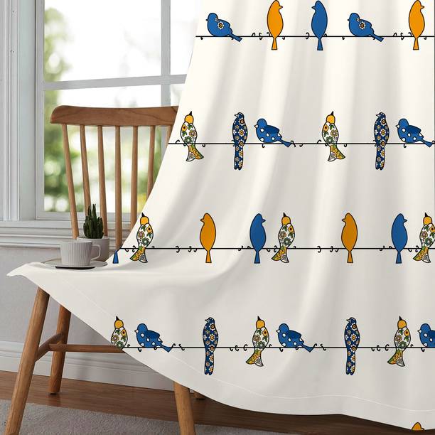 ABPLARGEST 214 cm (7 ft) Door Polyester Room Darkening Curtain (Pack Of 2)