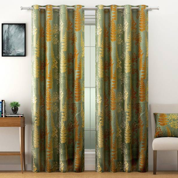 SWAYAM 274 cm (9 ft) Long Door Polyester Blackout Curtain (Pack Of 2)