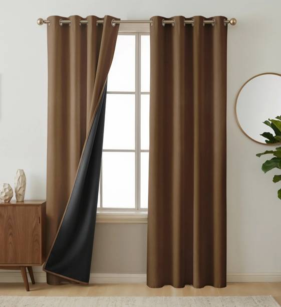kiara Creations 213 cm (7 ft) Door Polyester Blackout Curtain (Pack Of 2)