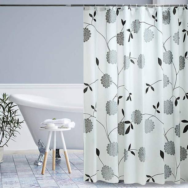 HOMELEE DEKOR 210 cm (7 ft) Shower PEVA Semi Transparent Curtain Single Curtain
