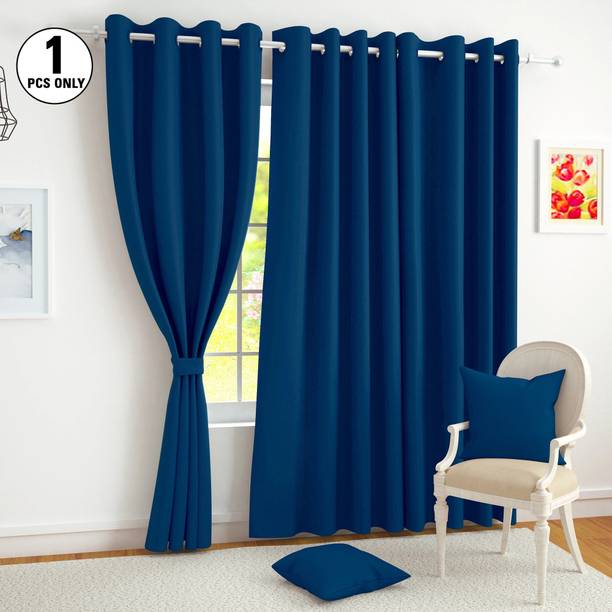 Story@home 275 cm (9 ft) Long Door Polyester, Silk Blackout Curtain Single Curtain
