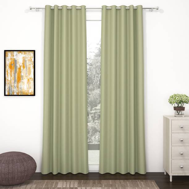 Story@home 242 cm (8 ft) Shower Polyester, Silk Blackout Curtain (Pack Of 2)