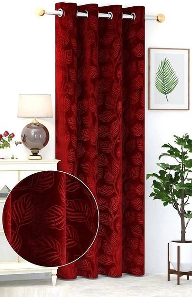 Flipkart SmartBuy 152 cm (5 ft) Velvet Semi Transparent Window Curtain Single Curtain