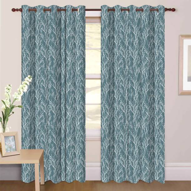kanhadecor 214 cm (7 ft) Door Polyester Room Darkening Curtain Single Curtain