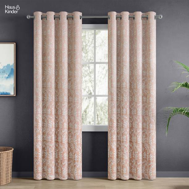 haus & kinder 213 cm (7 ft) Door Polyester Room Darkening Curtain (Pack Of 2)