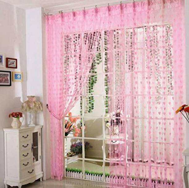 NIKITA ENTERPRISE 213 cm (7 ft) Polyester Semi Transparent Door Curtain Single Curtain