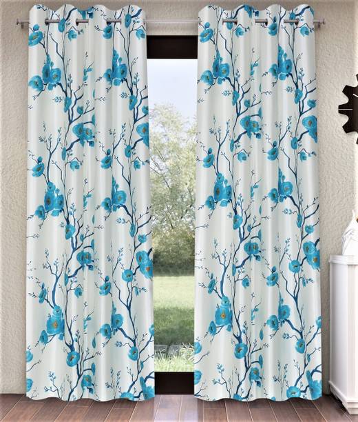 Fashion String 153 cm (5 ft) Polyester Semi Transparent Window Curtain (Pack Of 2)