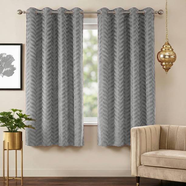 Story@home 152 cm (5 ft) Window Velvet Room Darkening Curtain (Pack Of 2)
