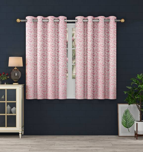 Panipat Textile Hub 153 cm (5 ft) Jacquard Room Darkening Window Curtain (Pack Of 2)