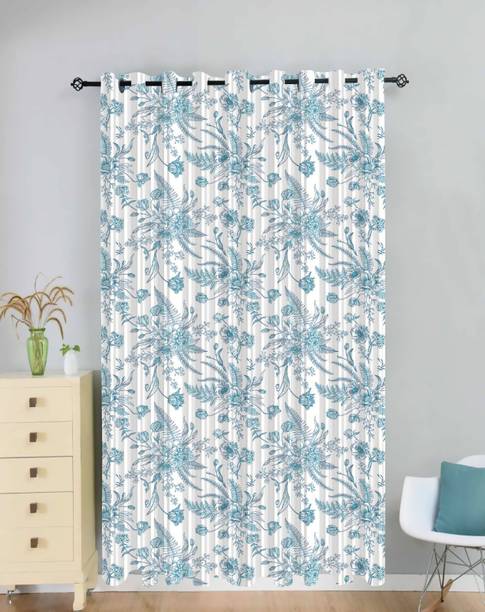kanhadecor 274 cm (9 ft) Long Door Polyester Room Darkening Curtain Single Curtain