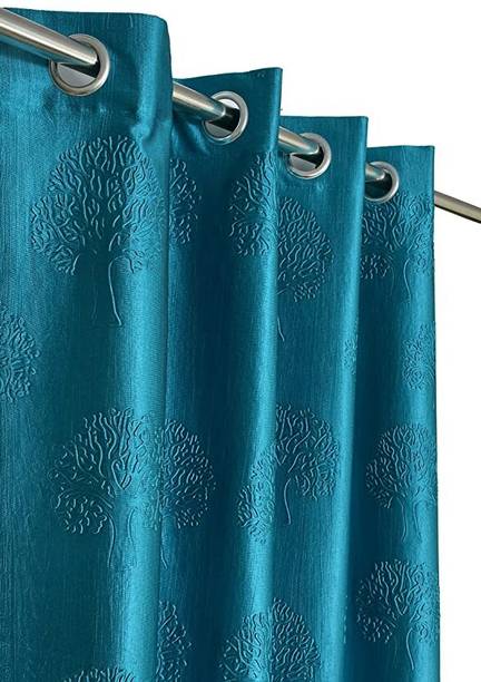 AH HOME FURNISHINGS 335 cm (11 ft) Long Door Polyester Room Darkening Curtain Single Curtain