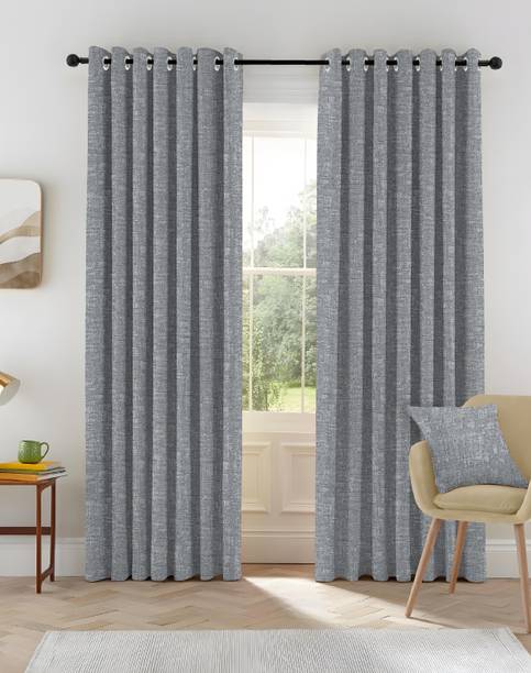 Casableu 213.36 cm (7 ft) Door Polyester Blackout Curtain (Pack Of 2)