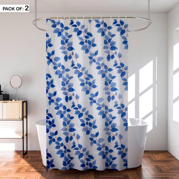 KUBER INDUSTRIES 214 cm (7 ft) PVC Semi Transparent Shower Curtain (Pack Of 2)
