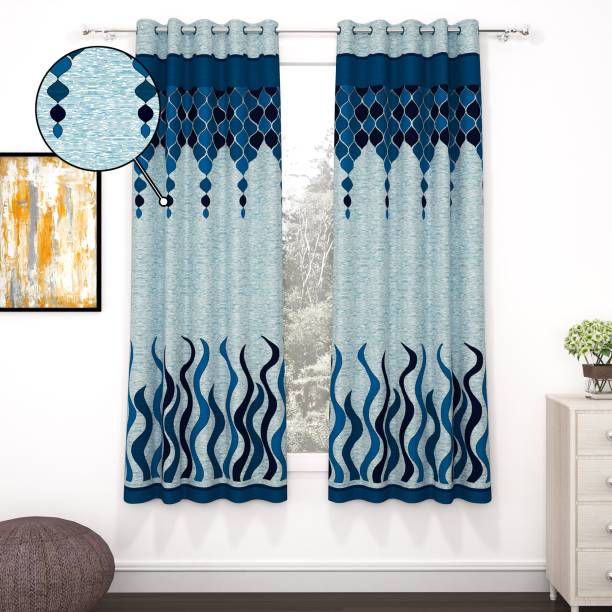 Story@home 152 cm (5 ft) Polyester Room Darkening Window Curtain (Pack Of 2)