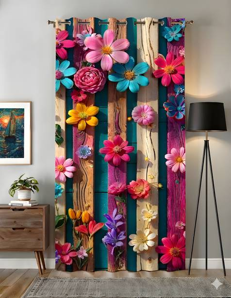 JAGDISH ENTERPRISE 152 cm (5 ft) Door Polyester Room Darkening Curtain Single Curtain