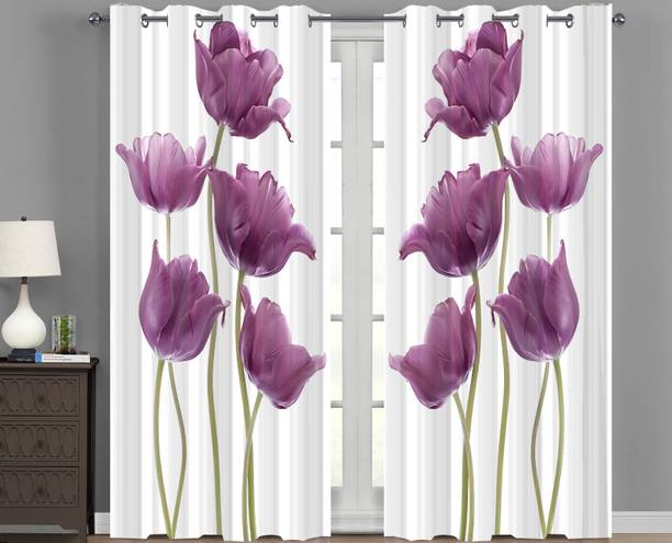 Oceardecor 274 cm (9 ft) Long Door Polyester Room Darkening Curtain (Pack Of 2)