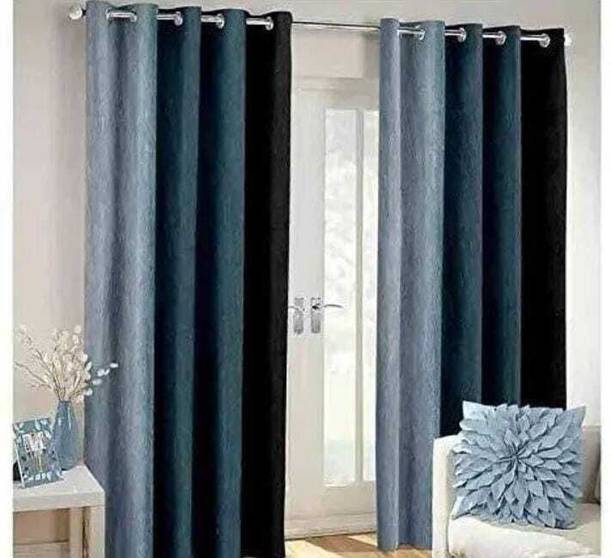 kalavii 152.4 cm (5 ft) Door Polyester Semi Transparent Curtain Single Curtain