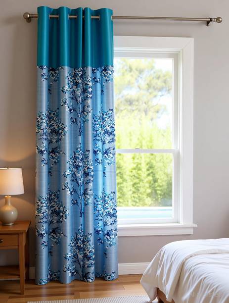 NAJARA FASHION 214 cm (7 ft) Door Polyester Semi Transparent Curtain Single Curtain