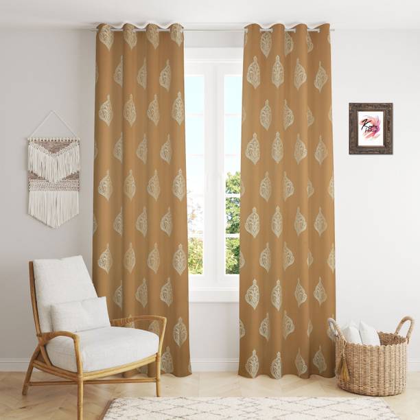 CARLTON LONDON 274 cm (9 ft) Polyester Blackout Long Door Curtain (Pack Of 2)