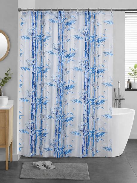 AgrohA 213.36 cm (7 ft) Shower PVC Transparent Curtain Single Curtain