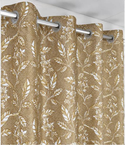DJCURTAIN 214 cm (7 ft) Door Polyester Semi Transparent Curtain Single Curtain
