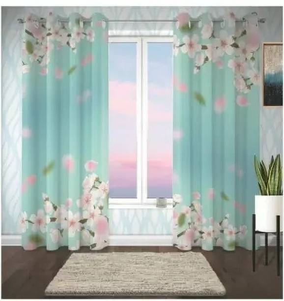 GRIZNA 213 cm (7 ft) Polyester Room Darkening Door Curtain (Pack Of 2)