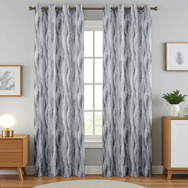 CARLTON LONDON 274 cm (9 ft) Long Door Polyester Blackout Curtain (Pack Of 2)