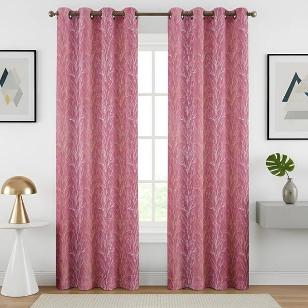 zentrix 213.36 cm (7 ft) Door Polyester Blackout Curtain Single Curtain