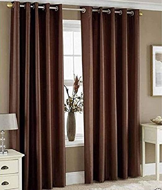 MayuriHerbal 223 cm (7 ft) Window Polyester Room Darkening Curtain (Pack Of 2)
