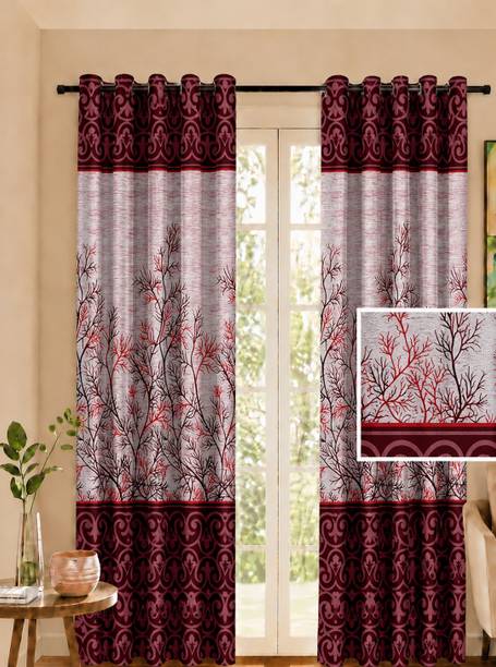 Cortina 210 cm (7 ft) Door Polyester Blackout Curtain (Pack Of 2)