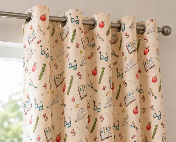 Triza Décor 152 cm (5 ft) Door Polyester Room Darkening Curtain (Pack Of 2)