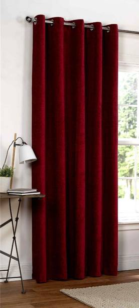 PTTG 213 cm (7 ft) Window Polyester Semi Transparent Curtain Single Curtain