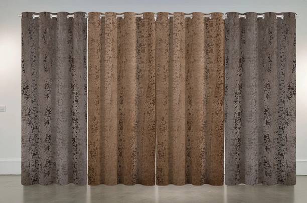 Home Stylish 213 cm (7 ft) Door Velvet Blackout Curtain (Pack Of 4)