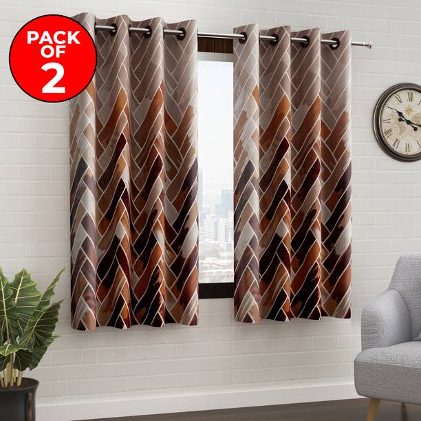 Story@home 152 cm (5 ft) Window Polyester Semi Transparent Curtain (Pack Of 2)
