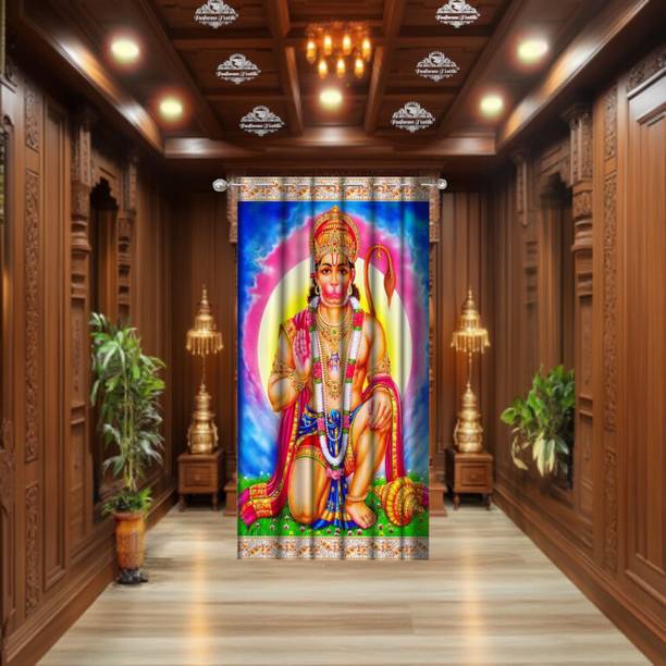 FOOFARAW TEXTILE 213 cm (7 ft) Door Polyester Room Darkening Curtain Single Curtain