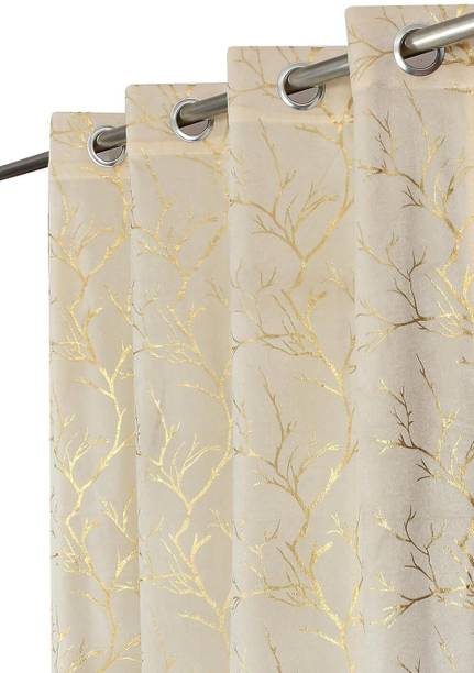 STARnSTYLE 274 cm (9 ft) Long Door Velvet Room Darkening Curtain Single Curtain