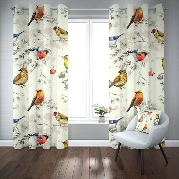 AH ARTSY HOME 154 cm (5 ft) Window Polyester Room Darkening Curtain Single Curtain